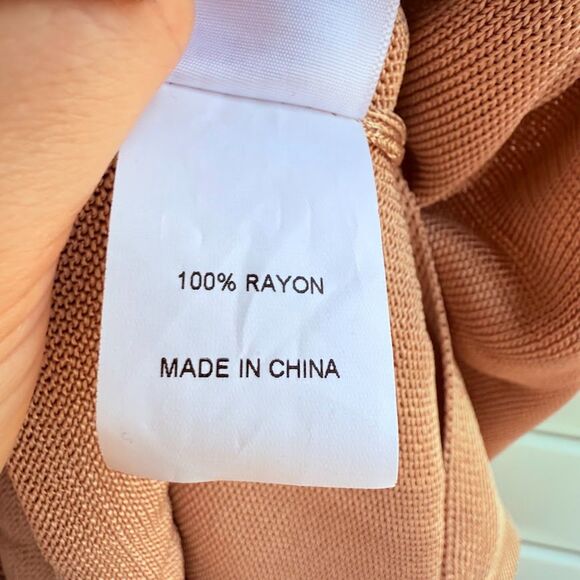 YanYan Knits Cap Sleeve Maxi Dress with Cloud in Checkered Yellow & Tan size M - Picture 14 of 16